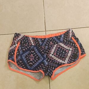 Hurley Orange and White Swim Shorts with Label